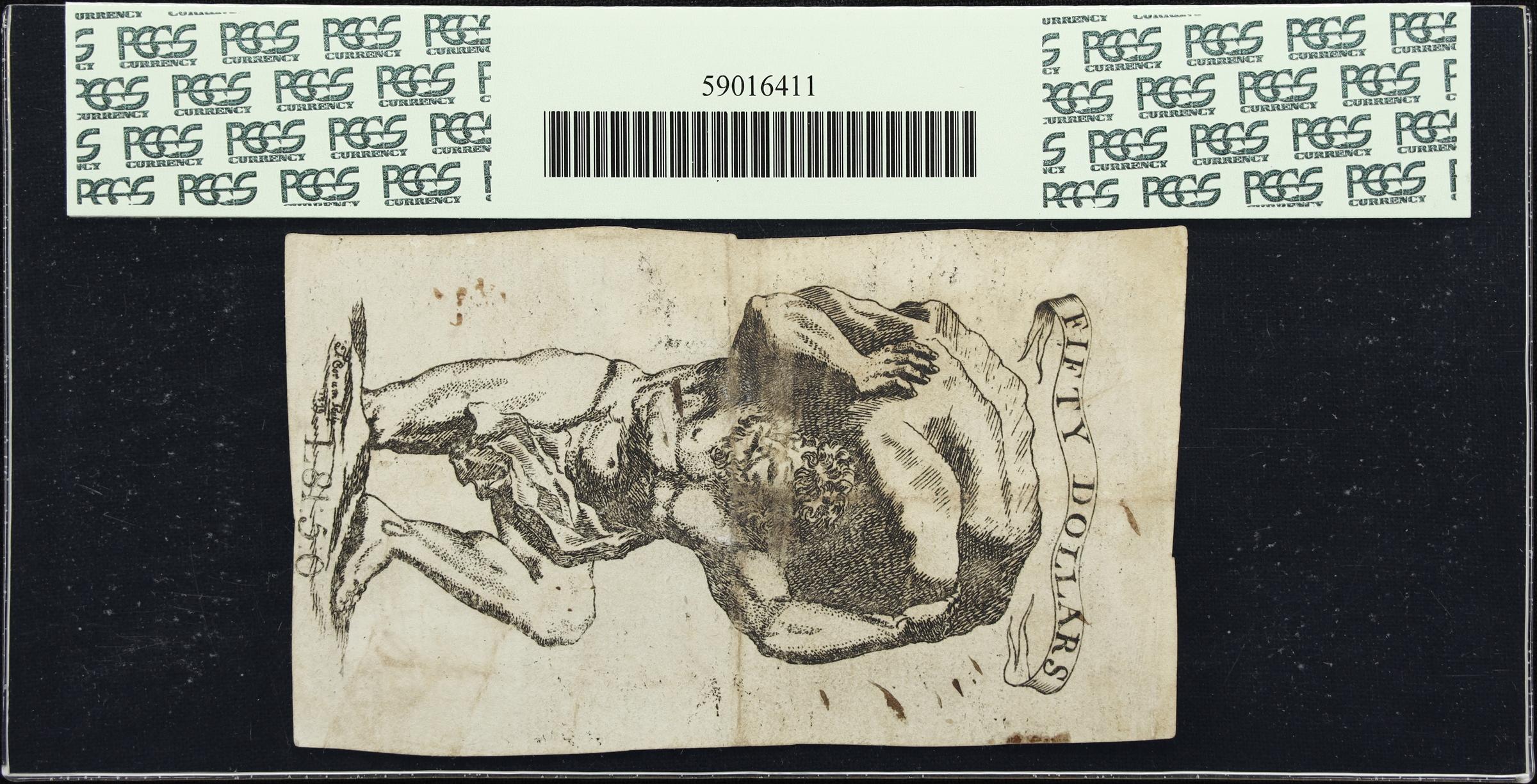 image for: SC-154. South Carolina. February 8, 1779. $50. PCGS Currency Extremely Fine 40.