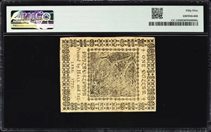image for: CC-1. Continental Currency. May 10, 1775. $1. PMG About Uncirculated 55.