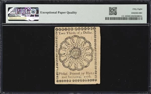 image for: CC-22. Continental Currency. February 17, 1776. $2/3. PMG Choice About Uncirculated 58 EPQ.