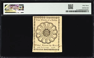 image for: CC-22. Continental Currency. February 17, 1776. $2/3. PMG About Uncirculated 53.