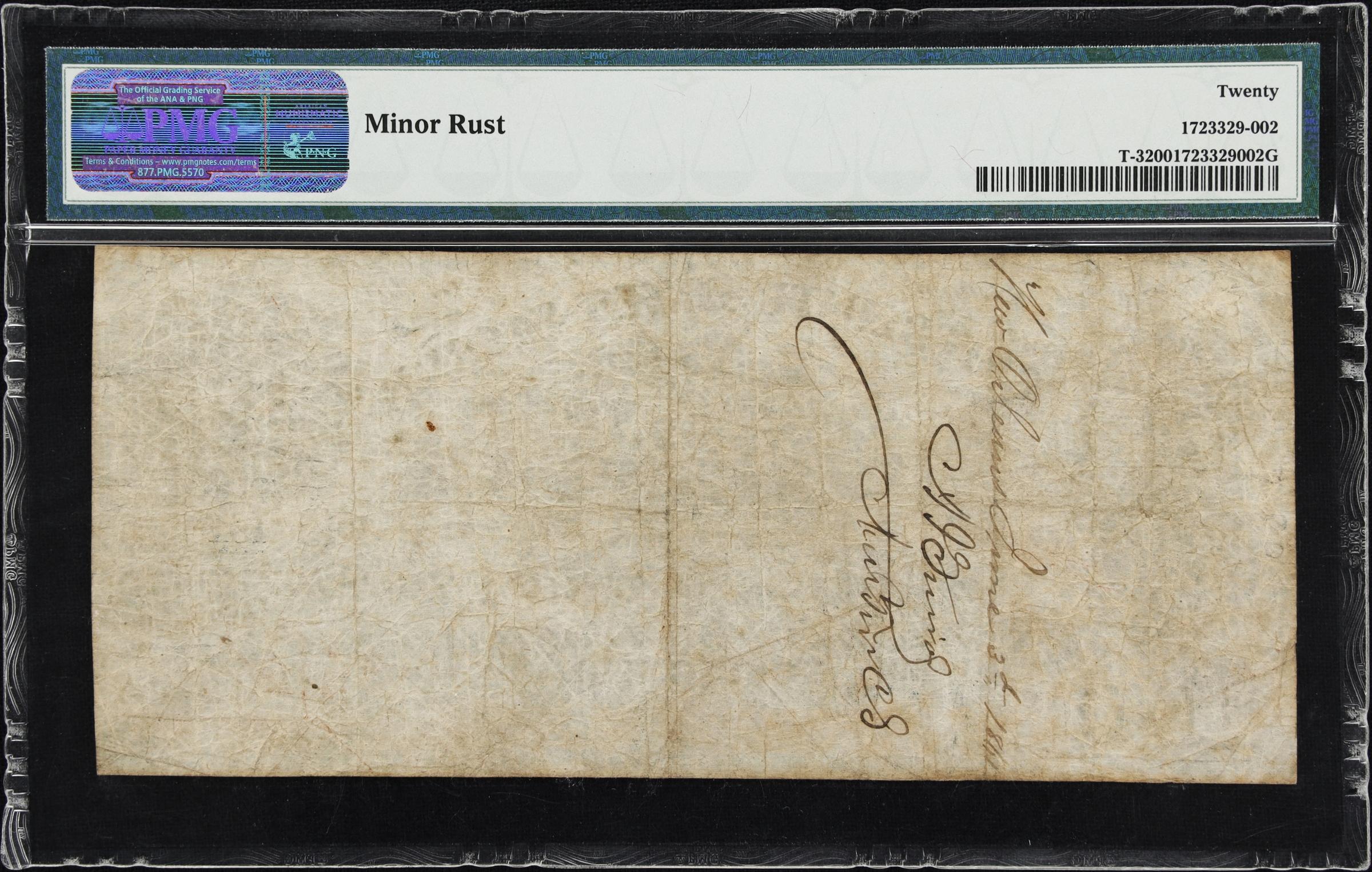 image for: T-3. Confederate Currency. 1861 $100. PMG Very Fine 20.