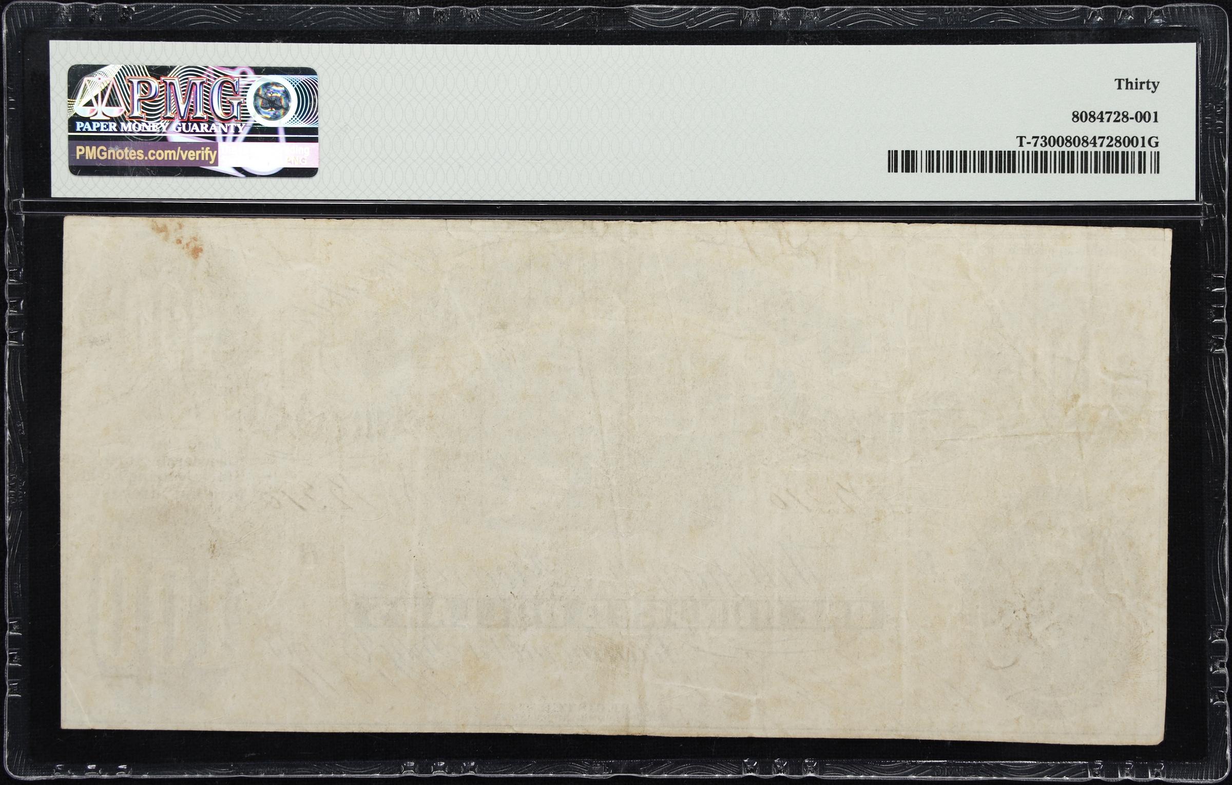 image for: T-7. Confederate Currency. 1861 $100. PMG Very Fine 30.