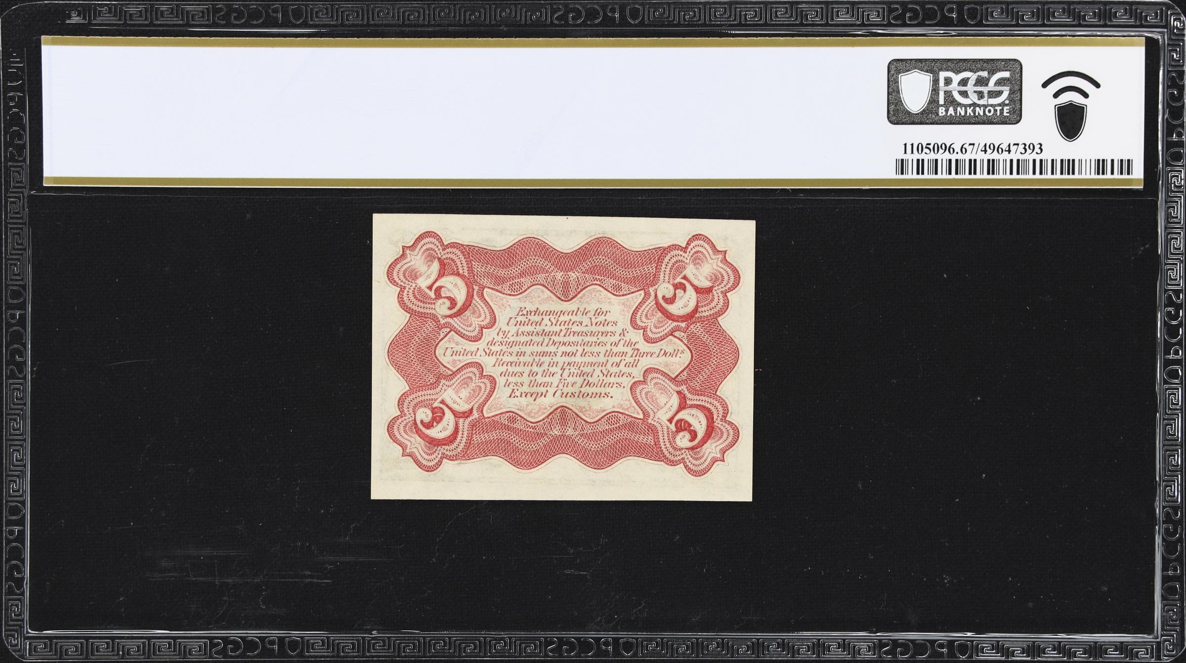 image for: Fr. 1236. 5 Cents. Third Issue. PCGS Banknote Superb Gem Uncirculated 67 PPQ.