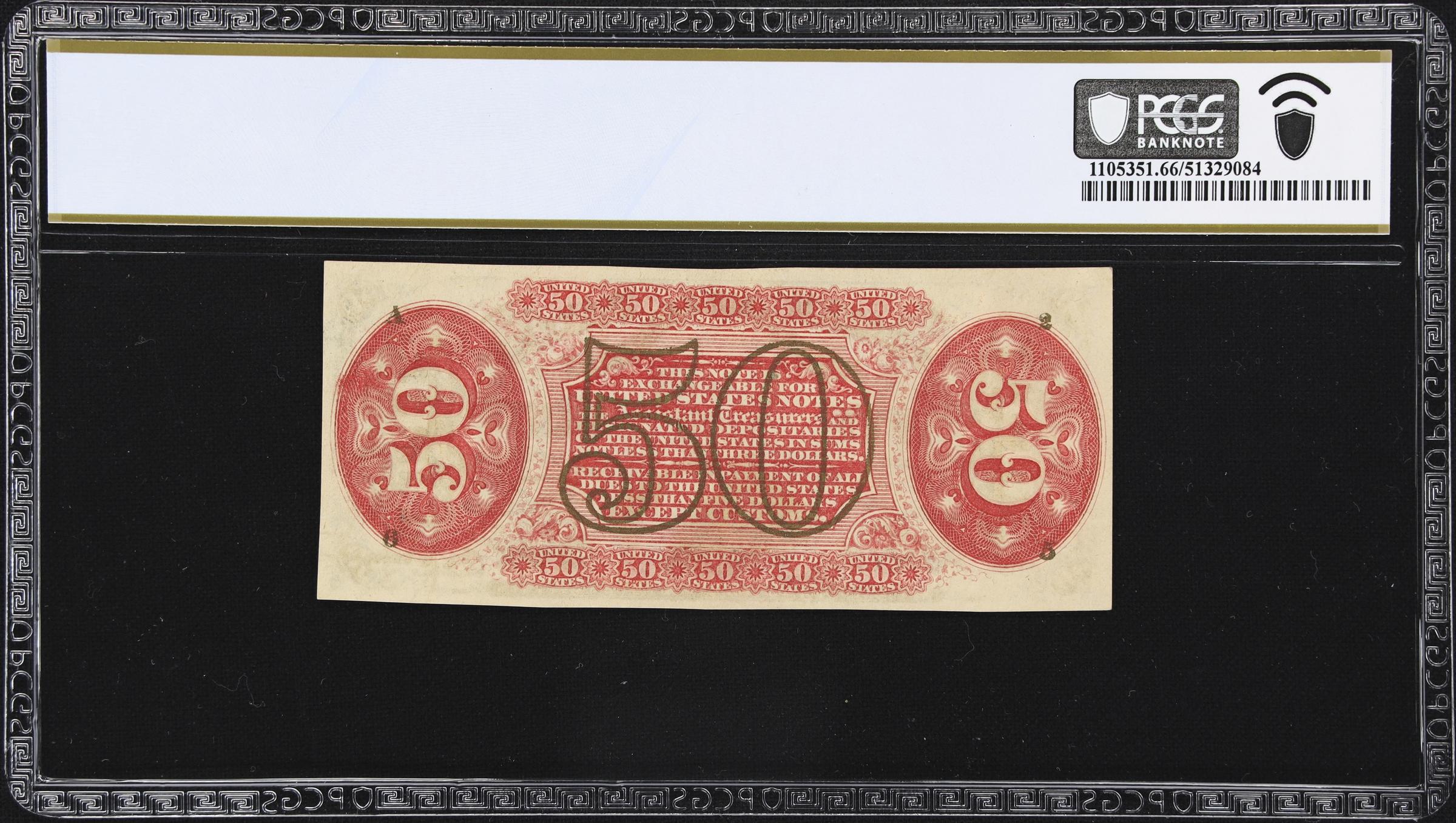 image for: Fr. 1324. 50 Cents. Third Issue. PCGS Banknote Gem Uncirculated 66 PPQ.