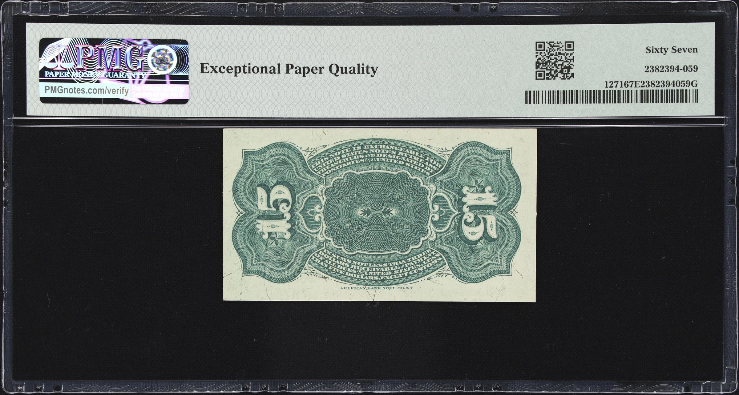 image for: Fr. 1271. 15 Cents. Fourth Issue. PMG Superb Gem Uncirculated 67 EPQ.