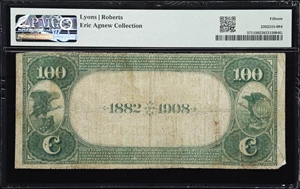 image for: Eureka, California. $100 1882 Date Back. Fr. 571. First NB. Charter #5986. PMG Choice Fine 15.