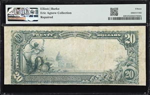 image for: Geyserville, California. $20 1902 Plain Back. Fr. 659. First NB. Charter #11678. PMG Choice Fine 15 Net. Repaired.