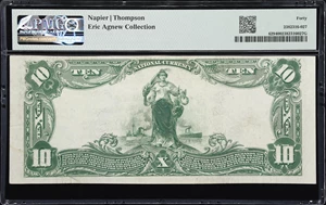 image for: Hardwick, California. $10 1902 Plain Back. Fr. 629. First NB. Charter #10364. PMG Extremely Fine 40.