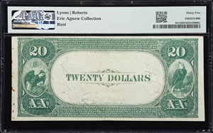 image for: Los Angeles, California. $20 1882 Value Back. Fr. 581. Citizens NB. Charter #5927. PMG Choice Very Fine 35.