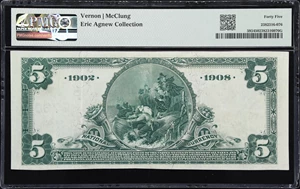 image for: Newman, California. $5 1902 Date Back. Fr. 593. First NB. Charter #9760. PMG Choice Extremely Fine 45.