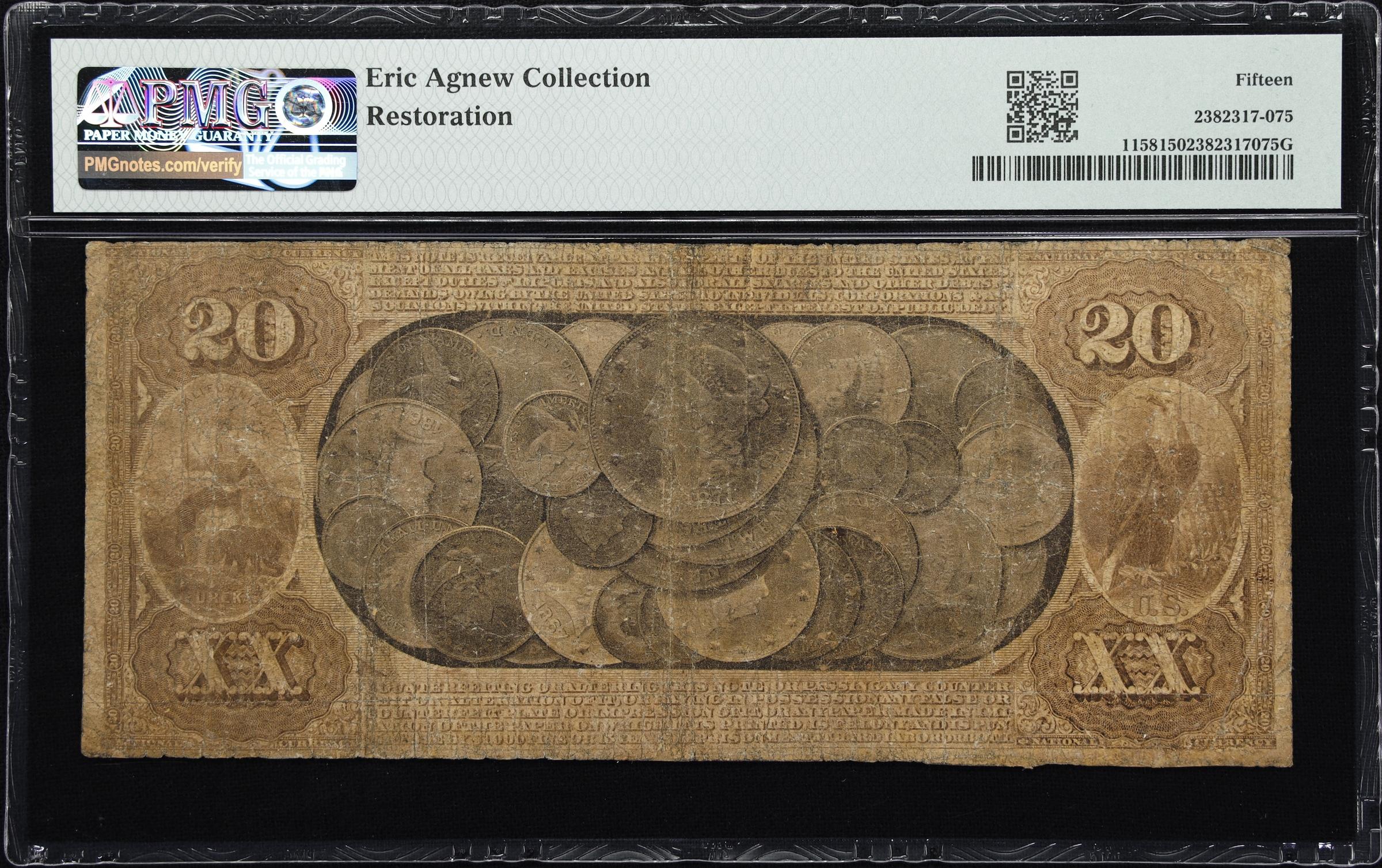 image for: Oakland, California. $20 1875. Fr. 1158. First National Gold Bank. Charter #2248. PMG Choice Fine 15.