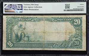 image for: Paso Robles, California. $20 1902 Plain Back. Fr. 653. First NB. Charter #9844. PMG Choice Fine 15.