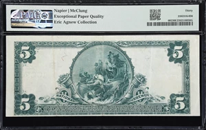 image for: Redding, California. $5 1902 Plain Back. Fr. 602. Redding NB. Charter #10070. PMG Very Fine 30 EPQ.