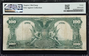 image for: Sacramento, California. $100 1902 Date Back. Fr. 693. National Bank of D.O. Mills & Company. Charter #2014. PMG Very Fine 20.
