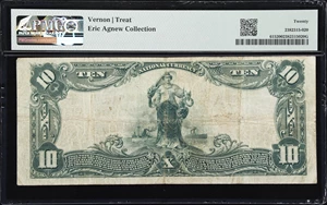 image for: Sacramento, California. $10 1902 Red Seal. Fr. 615. California NB. Charter #8504. PMG Very Fine 20.