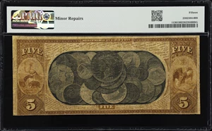 image for: San Francisco, California. $5 1870. Fr. 1136. First National Gold Bank. Charter #1741. PMG Choice Fine 15.