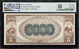 image for: San Francisco, California. $5 1882 Brown Back. Fr. 476. Nevada NB. Charter #5105. PMG Choice About Uncirculated 58 EPQ.