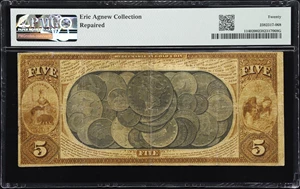 image for: Stockton, California. $5 1873. Fr. 1140. First National Gold Bank. Charter #2077. PMG Very Fine 20.