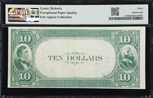 image for: Stockton, California. $10 1882 Value Back. Fr. 577. First NB. Charter #2412. PMG Very Fine 30 EPQ.