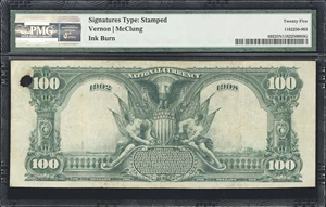 image for: Morris, Illinois. $100 1902 Date Back. Fr. 692. First NB. Charter #1773. PMG Very Fine 25 Net. Ink Burn.