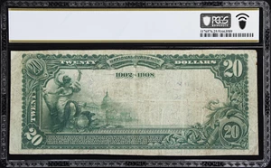 image for: Rossville, Illinois. $20 1902 Date Back. Fr. 645. Farmers NB. Charter #9877. PCGS Banknote Very Fine 25.