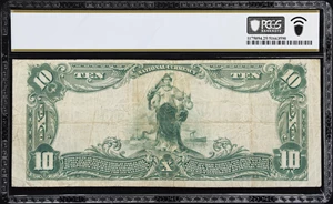 image for: Wayne City, Illinois. $10 1902 Plain Back. Fr. 631. First NB. Charter #10460. PCGS Banknote Very Fine 25.