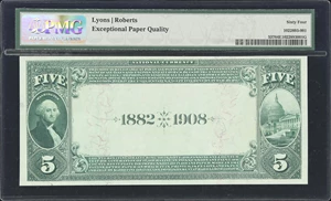 image for: Louisville, Kentucky. $5 1882 Date Back. Fr. 537. NB of Kentucky. Charter #5312. PMG Choice Uncirculated 64 EPQ.