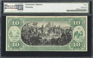 image for: Detroit, Michigan. $10 Original. Fr. 409. Second NB. Charter #116. PMG Very Fine 30 Net. Thinning.