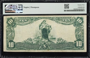 image for: Saint James, Minnesota. $10 1902 Plain Back. Fr. 629. First NB. Charter #4859. PMG Very Fine 25.