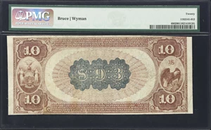 image for: Saratoga Springs, New York. 1882 Brown Back $10 Fr. 480. First NB. Charter #893. PMG Very Fine 20.