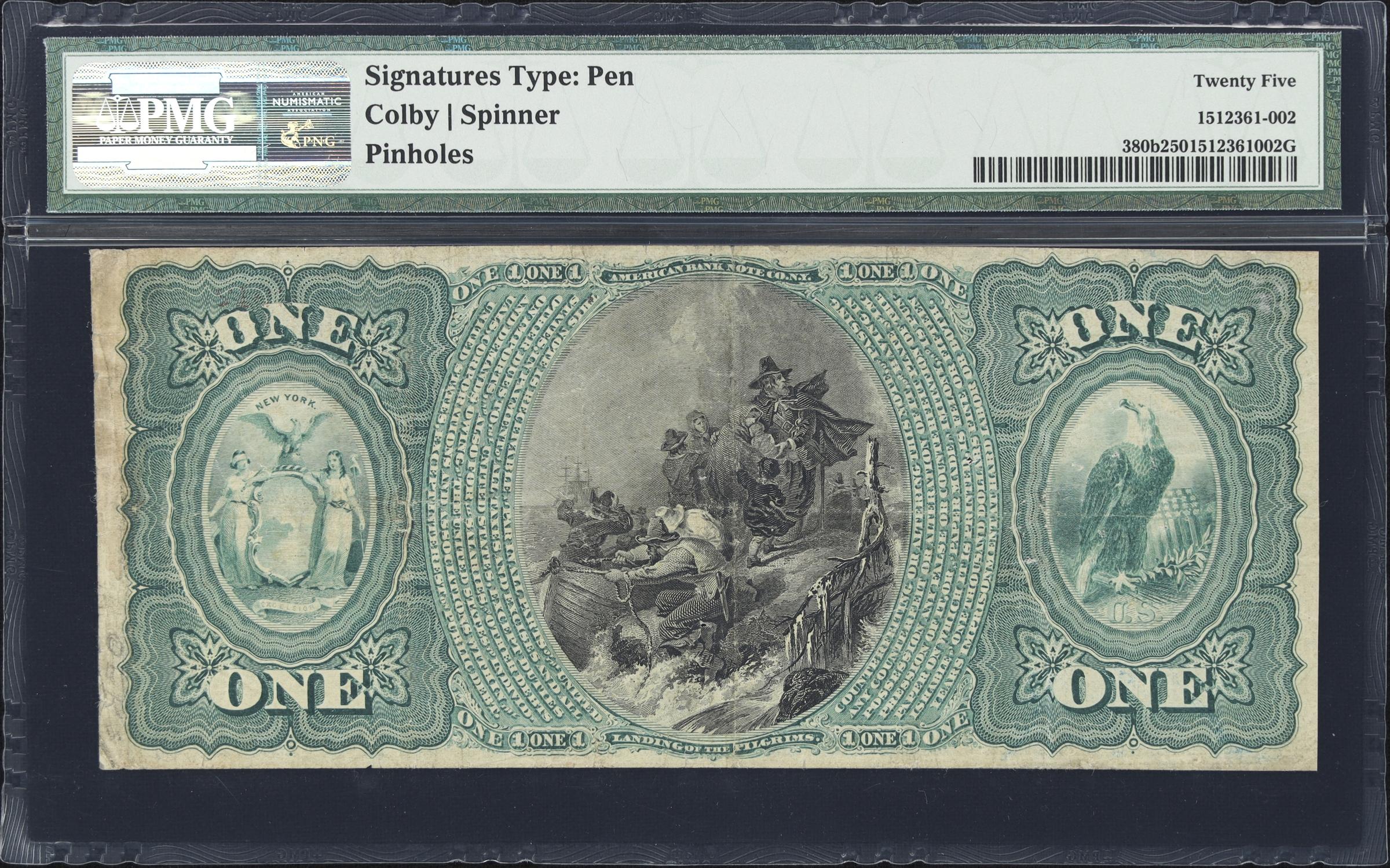 image for: Saratoga Springs, New York. Original $1 Fr. 380b. Commercial NB. Charter #1227. PMG Very Fine 25.