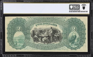 image for: Cambridge, Ohio. $2 Original. Fr. 389. Guernsey NB. Charter #1942. PCGS Banknote Gem Uncirculated 65 PPQ.
