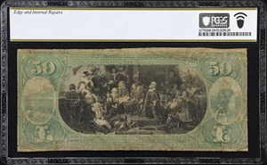 image for: Cincinnati, Ohio. $50 Original. Fr. 442. Merchants NB. Charter #844. PCGS Banknote Very Good 10 Details. Edge and Internal Repairs.