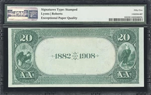 image for: Cincinnati, Ohio. $20 1882 Date Back. Fr. 555. Citizens NB. Charter #2495. PMG About Uncirculated 55 EPQ.