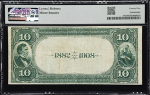 image for: Terrell, Texas. $10 1882 Date Back. Fr. 545. American NB. Charter #4990. PMG Very Fine 25.