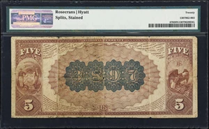 image for: Black River Falls, Wisconsin. $5 1882 Brown Back. Fr. 470. First NB. Charter #3897. PMG Very Fine 20 Net. Splits, Stained.