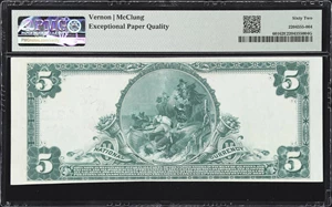 image for: Rhinelander, Wisconsin. $5 1902 Plain Back. Fr. 601. First NB. Charter #4312. PMG Uncirculated 62 EPQ.