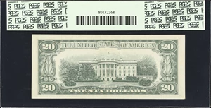 image for: Fr. 2064-G*. 1950E $20 Federal Reserve Star Note. Chicago. PCGS Currency Choice New 63 PPQ.