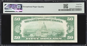 image for: Fr. 2100-B*. 1928 $50 Federal Reserve Star Note. New York. PMG Choice Extremely Fine 45 EPQ.
