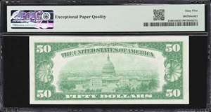 image for: Fr. 2100-D. 1928 $50 Federal Reserve Note. Cleveland. PMG Gem Uncirculated 65 EPQ.