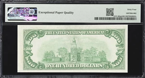 image for: Fr. 2151-Blgs. 1928A Light Green Seal $100 Federal Reserve Note. New York. PMG Choice Uncirculated 64 EPQ.