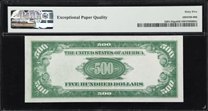 image for: Fr. 2201-Dlgs. 1934 Light Green Seal $500 Federal Reserve Note. Cleveland. PMG Gem Uncirculated 65 EPQ.