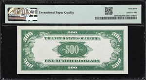 image for: Fr. 2201-Hlgs. 1934 Light Green Seal $500 Federal Reserve Note. St. Louis. PMG Gem Uncirculated 65 EPQ.