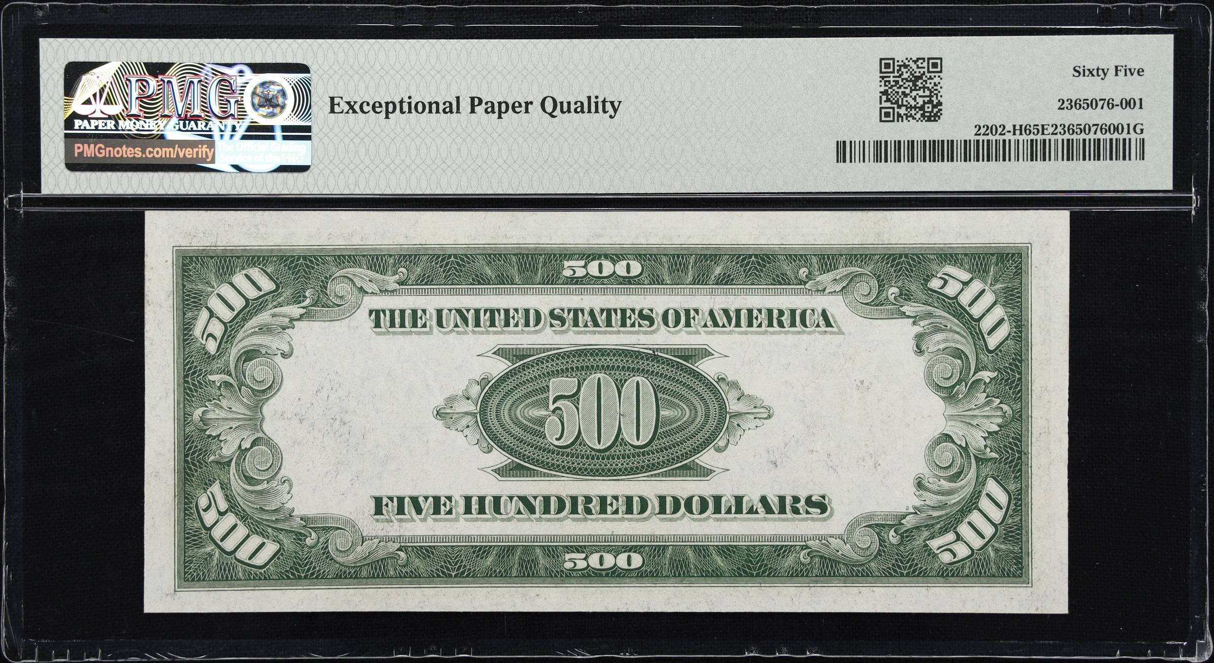 image for: Fr. 2202-H. 1934A $500 Federal Reserve Note. St. Louis. PMG Gem Uncirculated 65 EPQ.