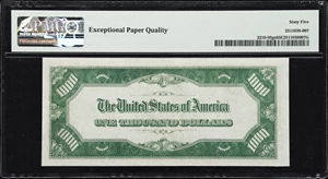 image for: Fr. 2210-Hlgs. 1928 Light Green Seal $1000 Federal Reserve Note. St. Louis. PMG Gem Uncirculated 65 EPQ.
