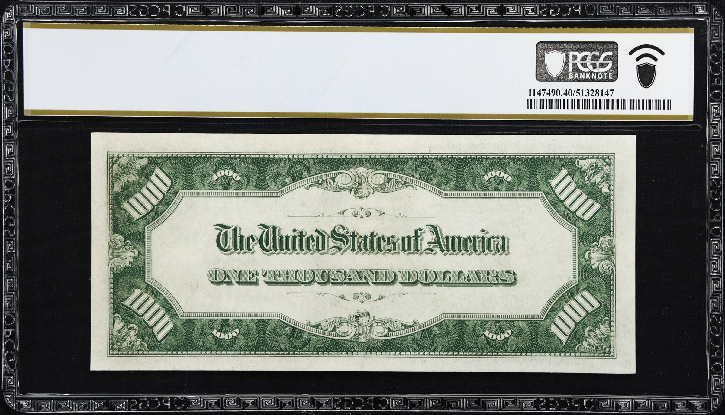 image for: Fr. 2211-Dm*. 1934 Dark Green Seal $1000 Federal Reserve Star Note. Mule. Cleveland. PCGS Banknote Extremely Fine 40.