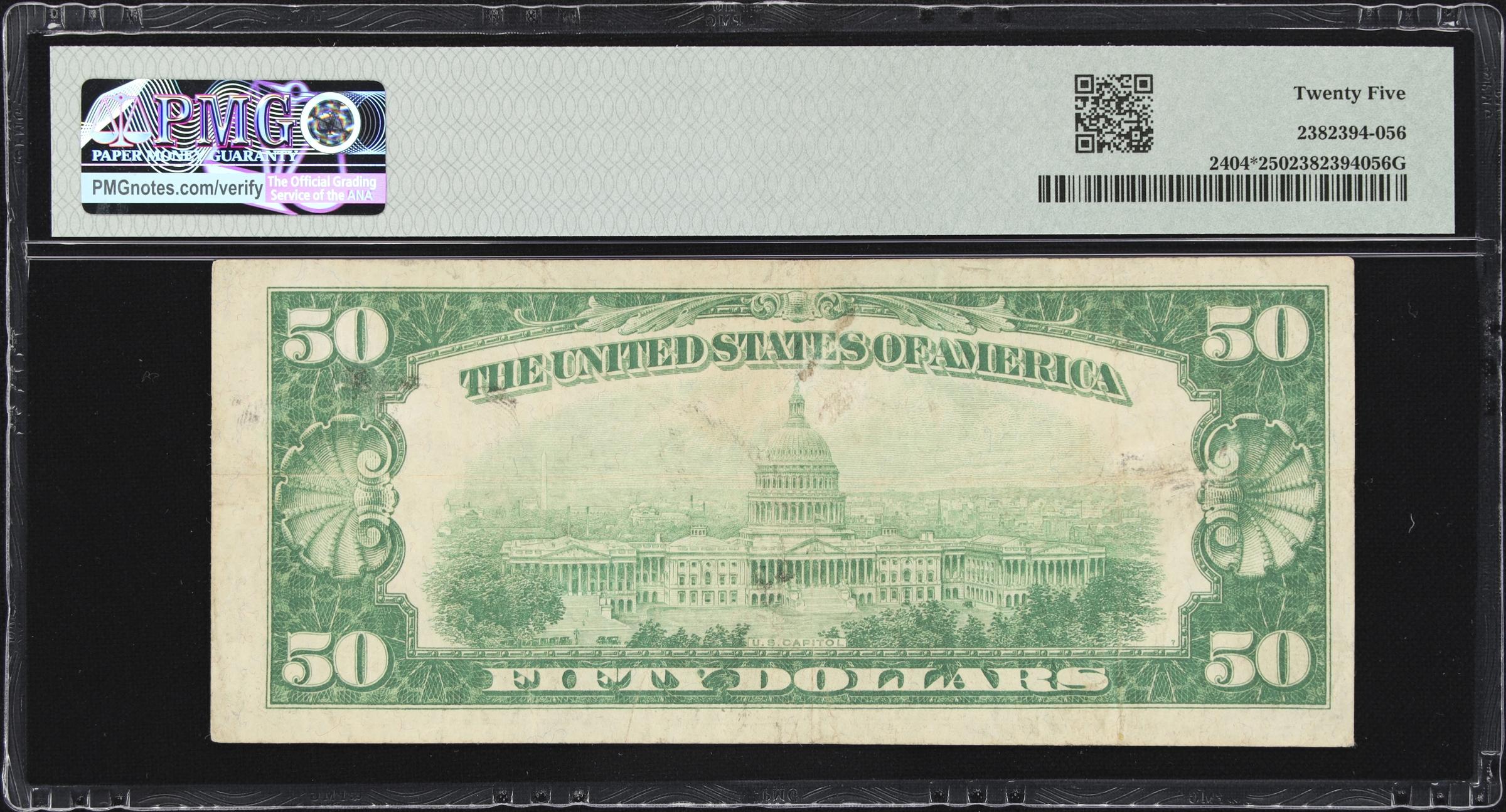 image for: Fr. 2404*. 1928 $50 Gold Certificate Star Note. PMG Very Fine 25.