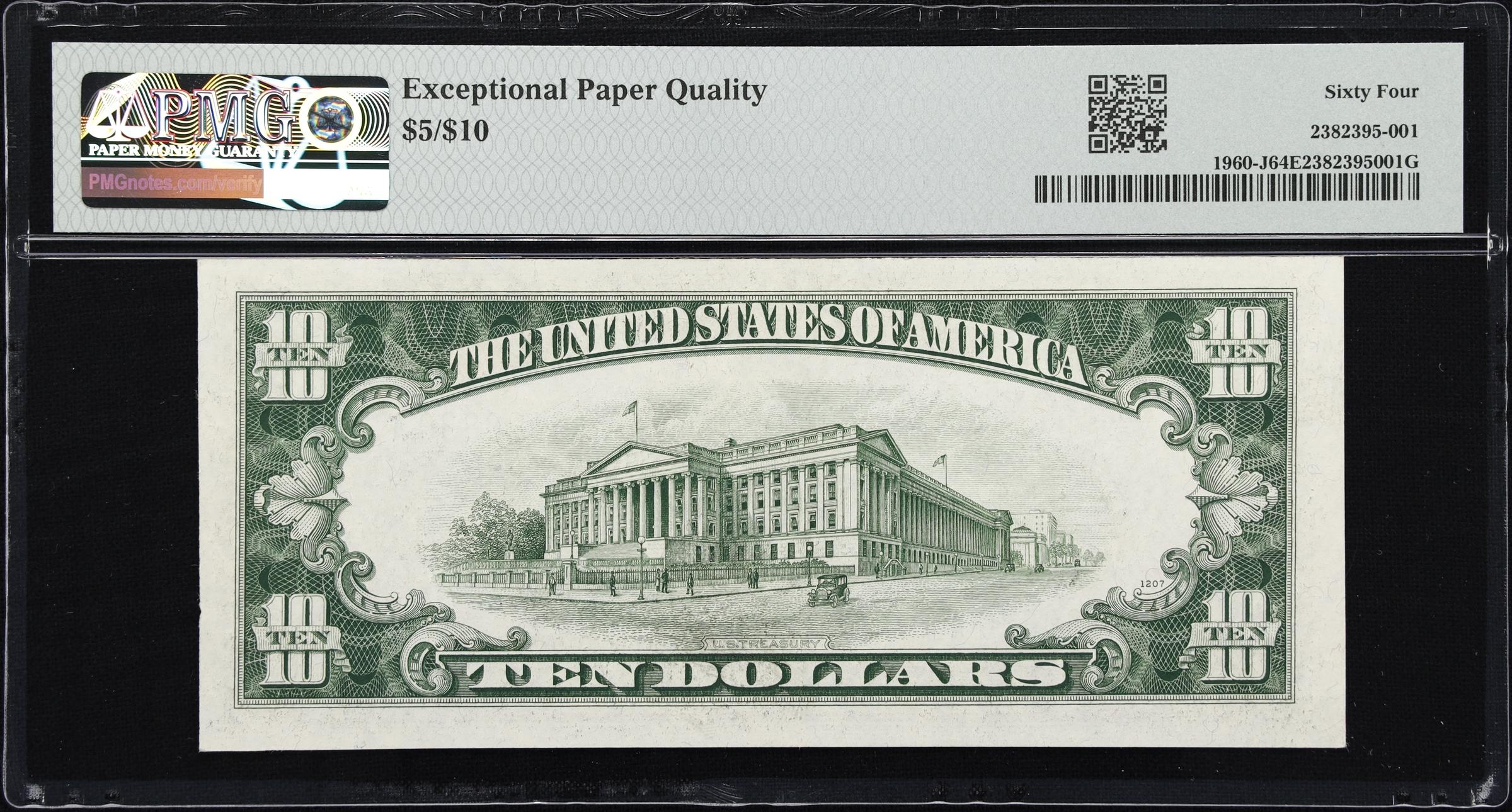 image for: Fr. 1960-J. 1934D $5 Federal Reserve Note. Kansas City. PMG Choice Uncirculated 64 EPQ. Dual Denomination Error.