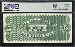 image for: Fr. 1. 1861 $5 Demand Note. PMG Choice Very Fine 35.