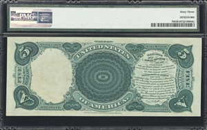 image for: Fr. 70. 1880 $5 Legal Tender Note. PMG Choice Uncirculated 63.